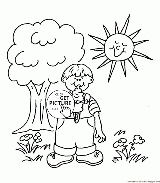 Жарко раскраска