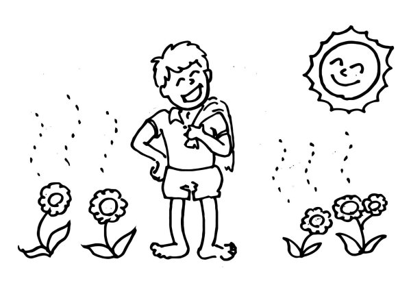 Жара раскраска