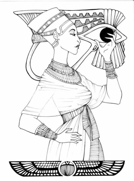 Нефертити Египет рисунок