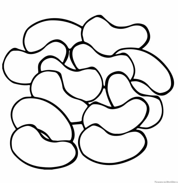 Фасоль раскраска