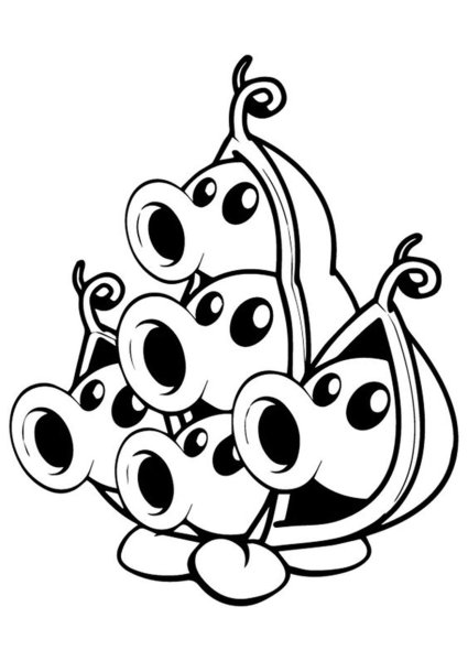 Растения против зомби раскраска