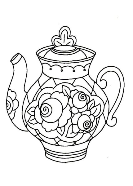 Чайник для раскрашивания для детей Гжель