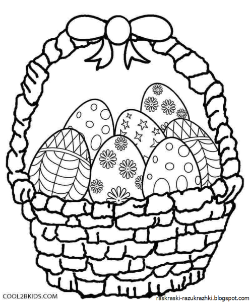 Пасхальное яйцо раскраска