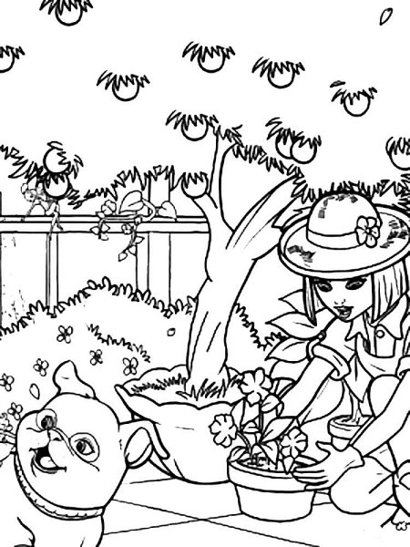 Раскраска. В огороде