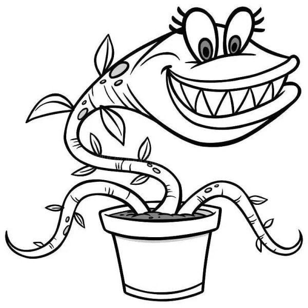 Венерина мухоловка раскраска для детей