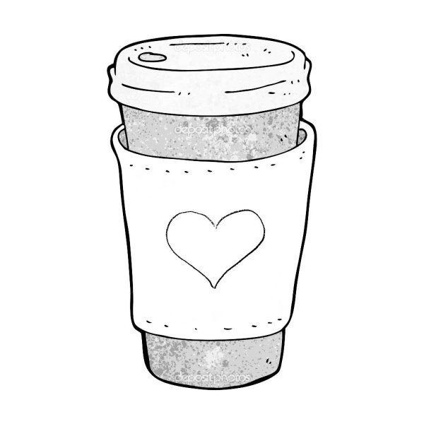 Стаканчик кофе раскраска
