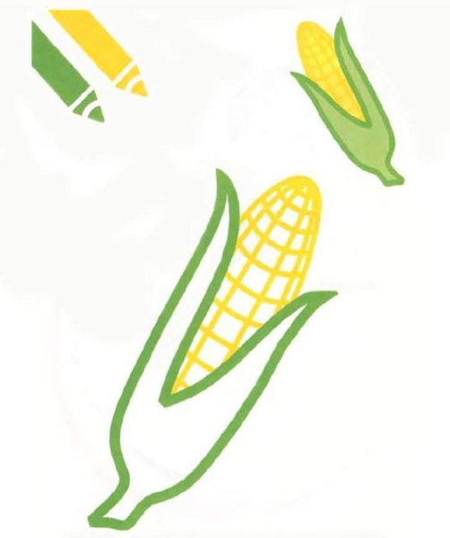 Кукуруза трафарет