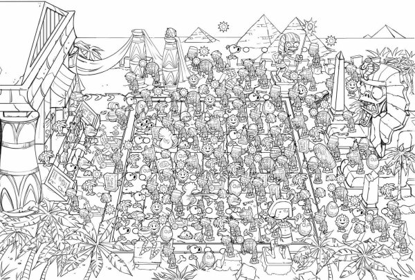 Раскраски сложные по играм