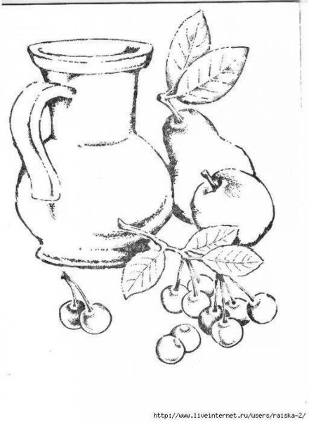 Натюрморт раскраска
