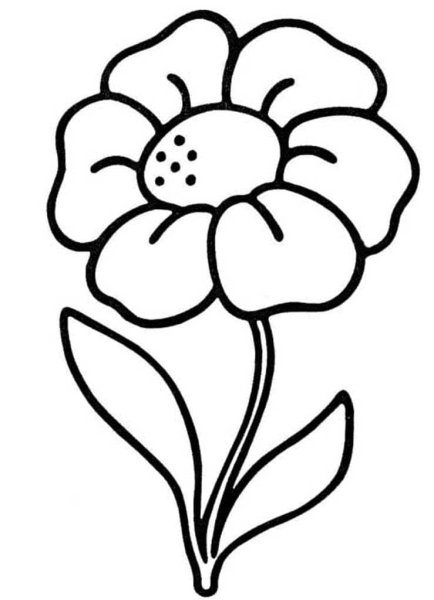 Цветочек раскраска для малышей