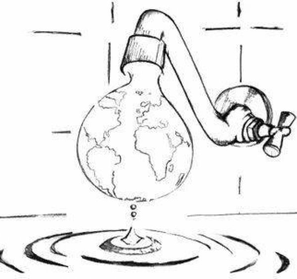 Береги воду раскраска