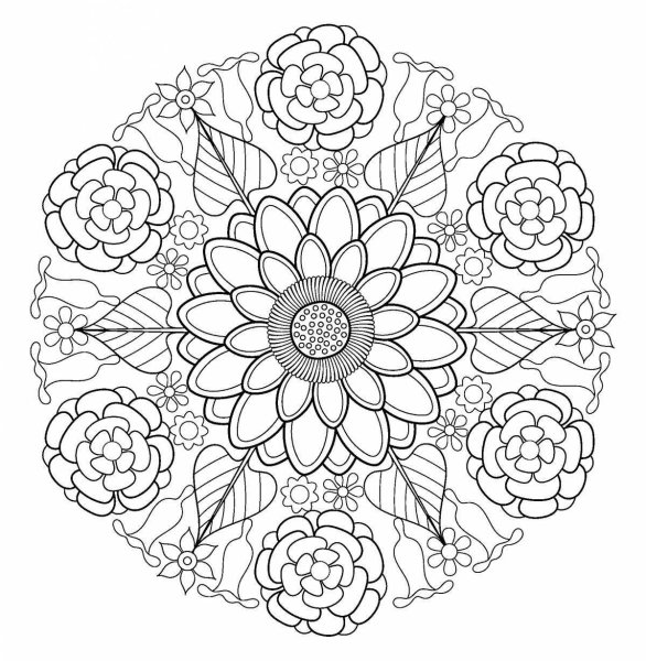 Раскраска Мандала