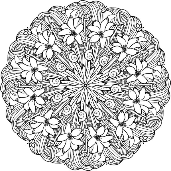 Раскраска Мандала