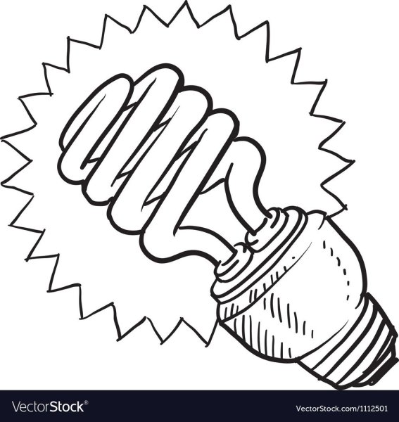 Энергосберегающая лампа раскраска