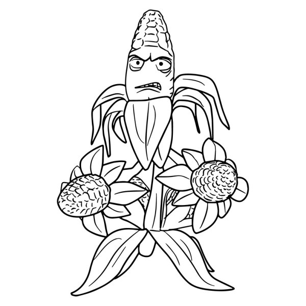 Растения против зомби Садовая война 2 раскраски