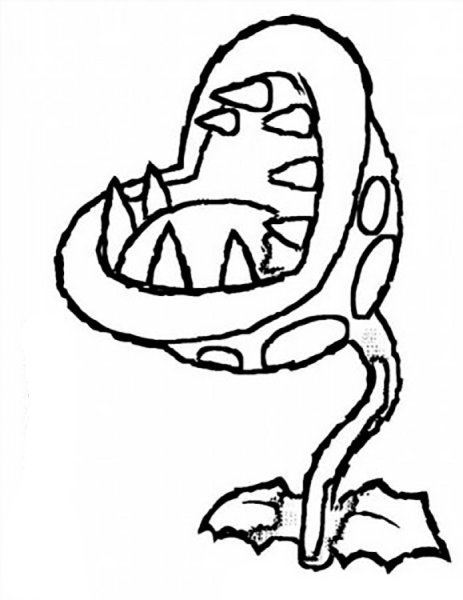 Растения против зомби раскраска для детей растения