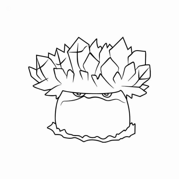 Раскраска растения против зомби 2 гриб