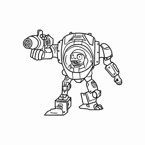 Раскраски растения против зомби босс