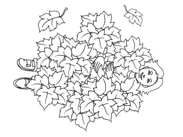 Осенний букет раскраска