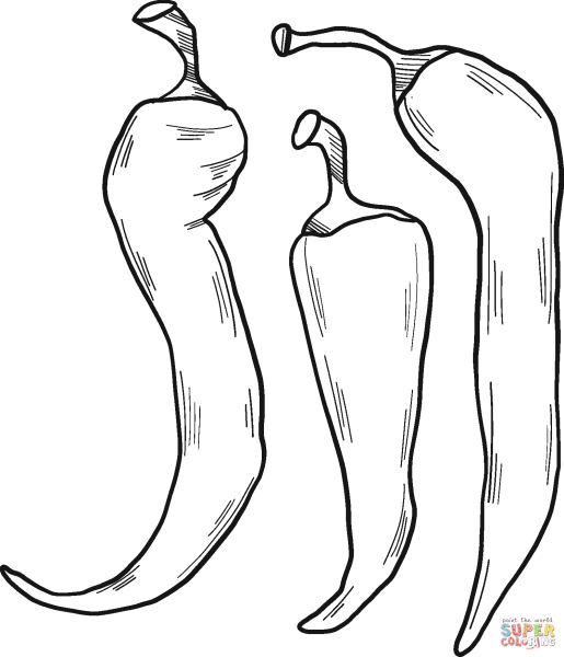 Острый перец раскраска для детей