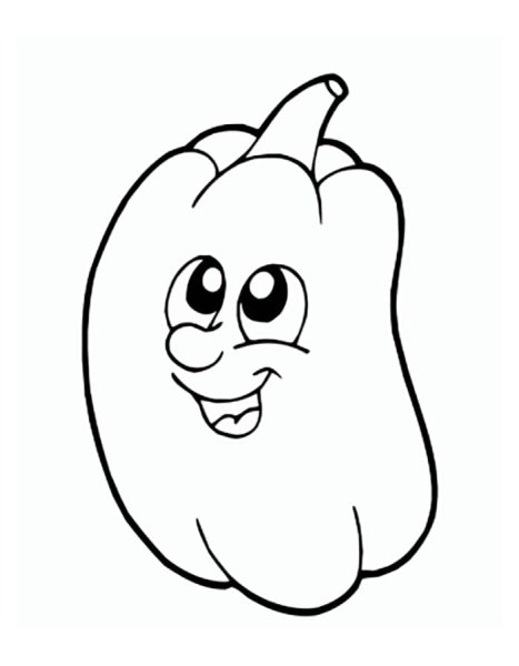 Раскраска овощи с глазами