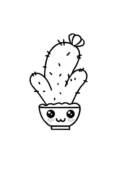 Распечатка Кактус