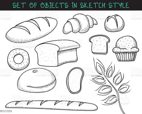 Раскраски тема хлебобулочные изделия