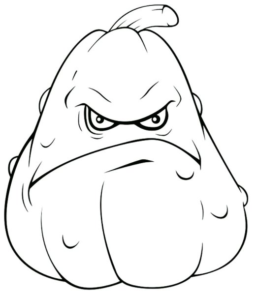 Печать раскраска растения против зомби