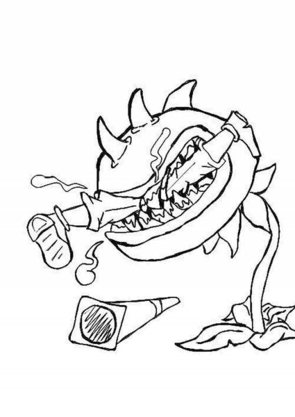 Растения против зомби Садовая война 2 раскраски