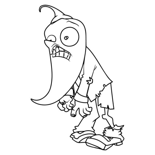 Растения против зомби зомби футболист раскраска