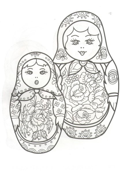 Народные промыслы. Раскраска