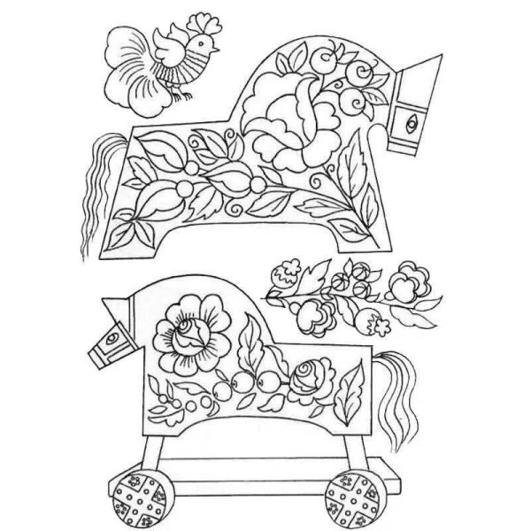 Народные промыслы. Раскраска