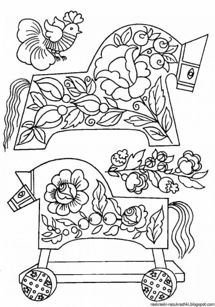 Народные промыслы. Раскраска