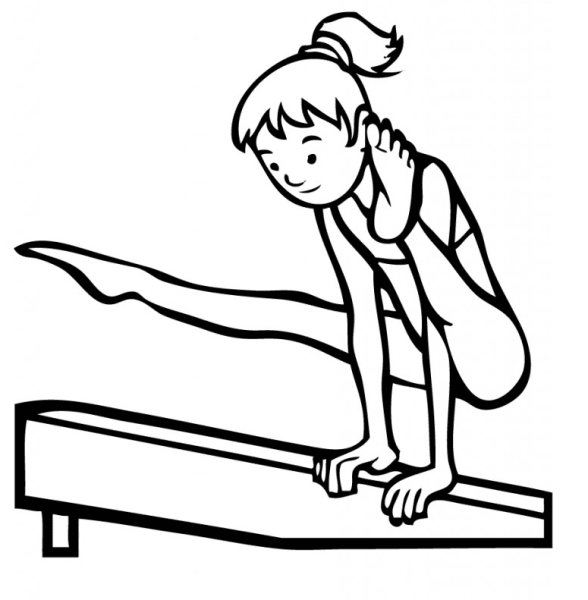 Спортивная гимнастика раскраска