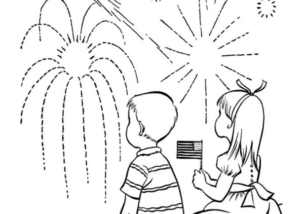 Раскраска для девочек салют