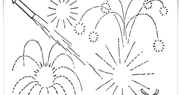 Трафареты салютов для рисования