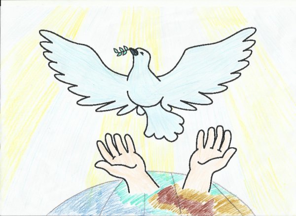Голубь мира рисунок