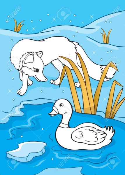 Серая шейка раскраска для детей