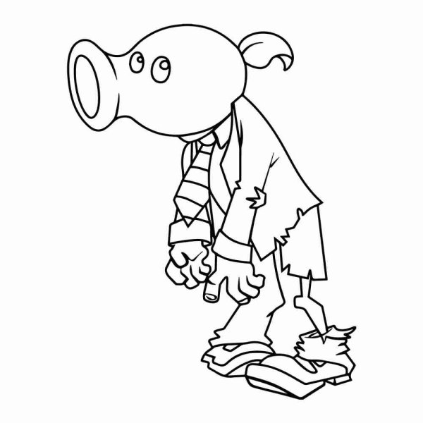 Раскраски Горохострел зомби