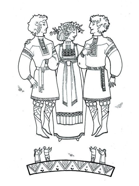 Раскраска древняя Русь