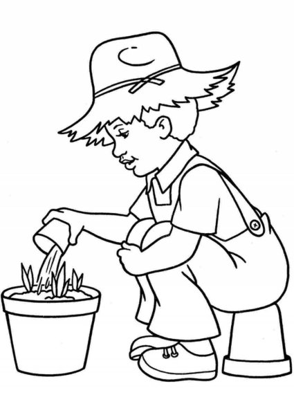 Огородник раскраска
