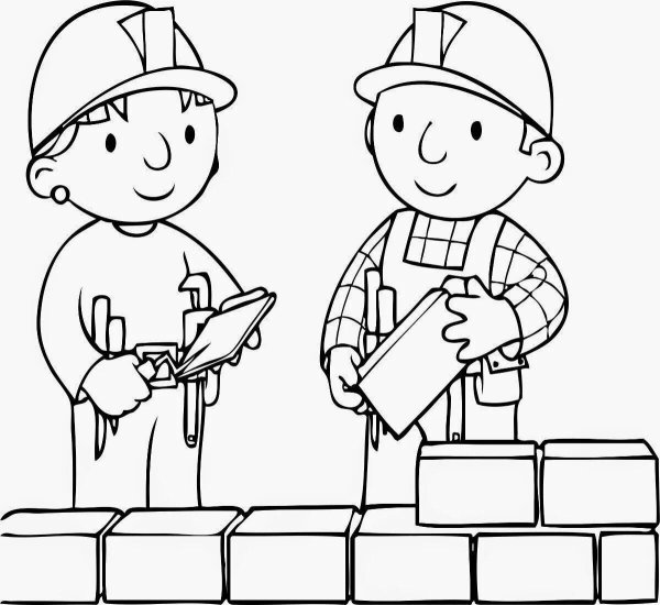 Раскраска стройка