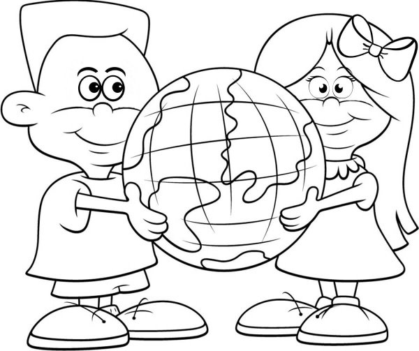 Раскраски мир на земле для детей