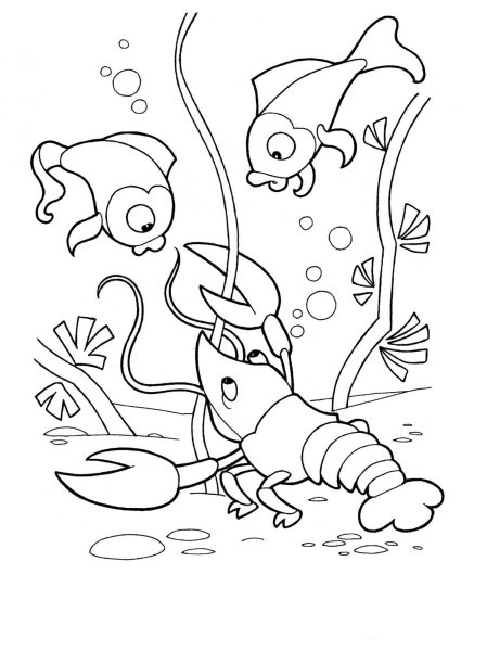 Подводный мир раскраска для детей