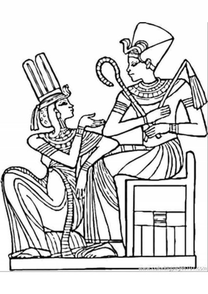 Раскраска фараона древнего Египта