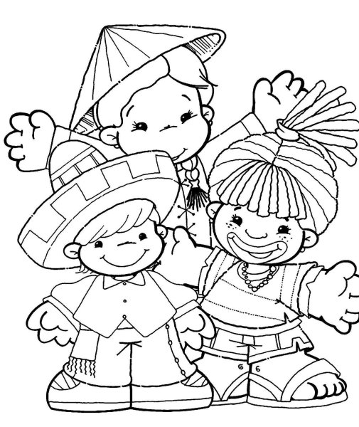 Раскраска Дружба