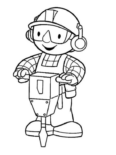 Боб Строитель раскраска
