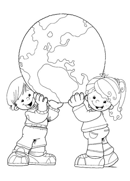 День земли раскраска