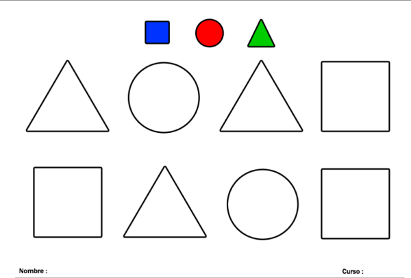 Геометрические фигуры для раскрашивания