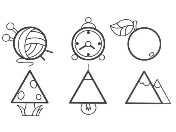 Геометрические фигуры для детей раскраска